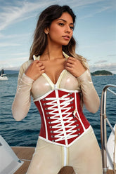 Women Latex Corsets Thora Laced Underbust Design