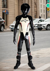 Men Latex Catsuits T-Age Moto Biker Motogp