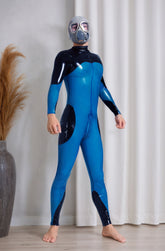 Men Latex Catsuits Transparent Decatur Back Zipper
