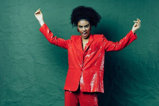 Women Red Latex Suit